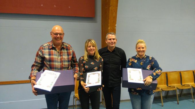fra venstre Jan have nr 38, Tina og John have nr 75 og Camilla tidligere have nr. 25